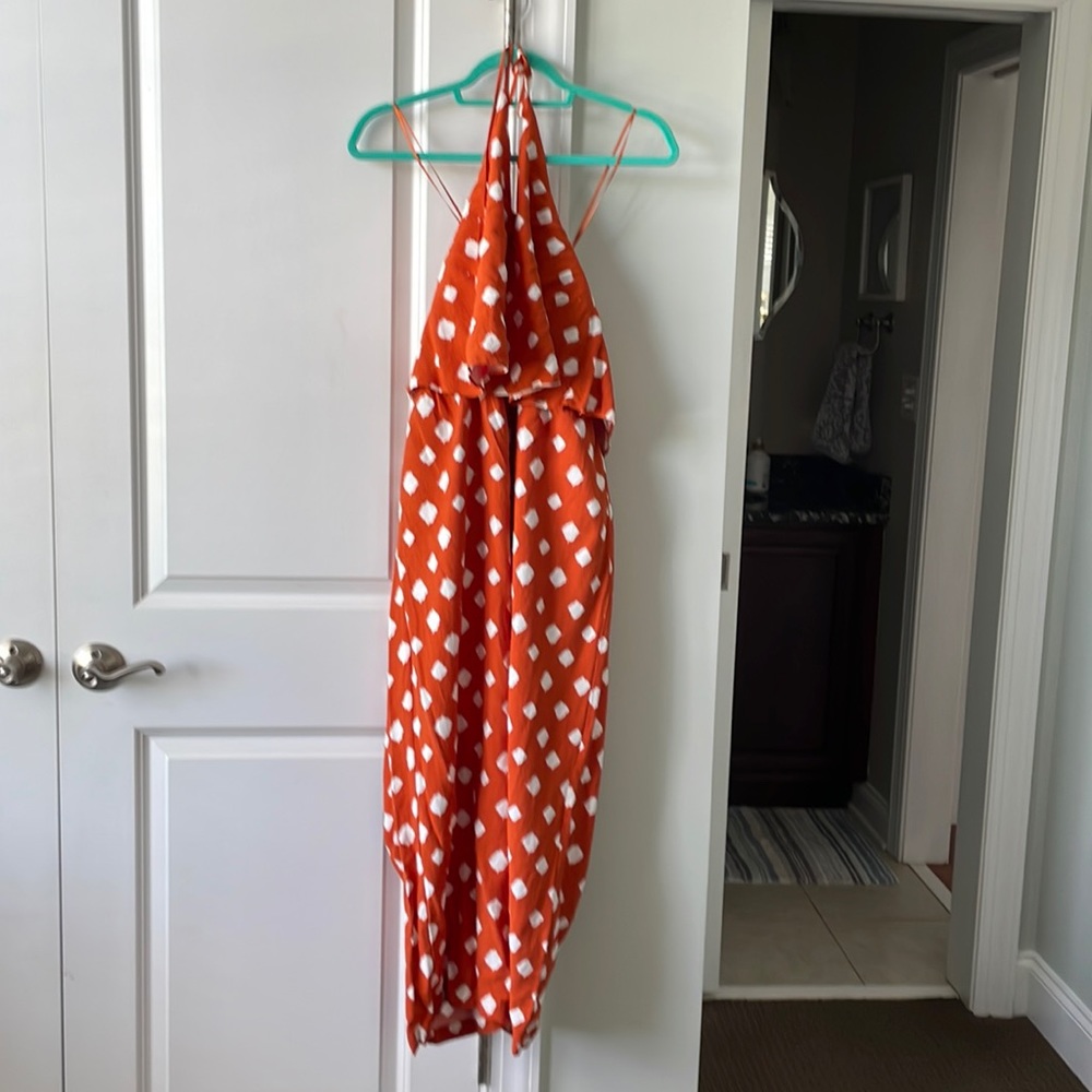 Madison Rust Halter Jumpsuit Size Extra Large